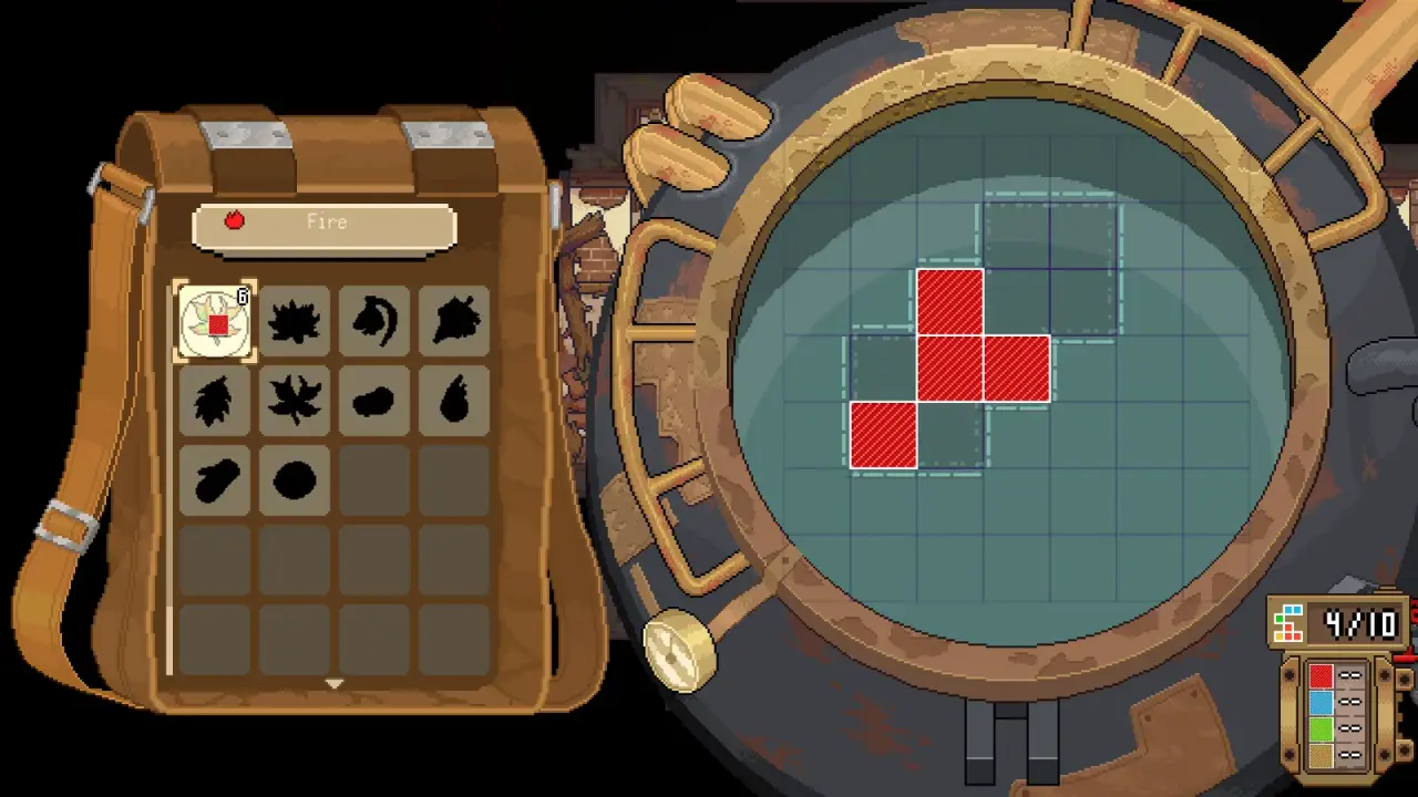 Potion crafting at a cauldron in Potion Permit